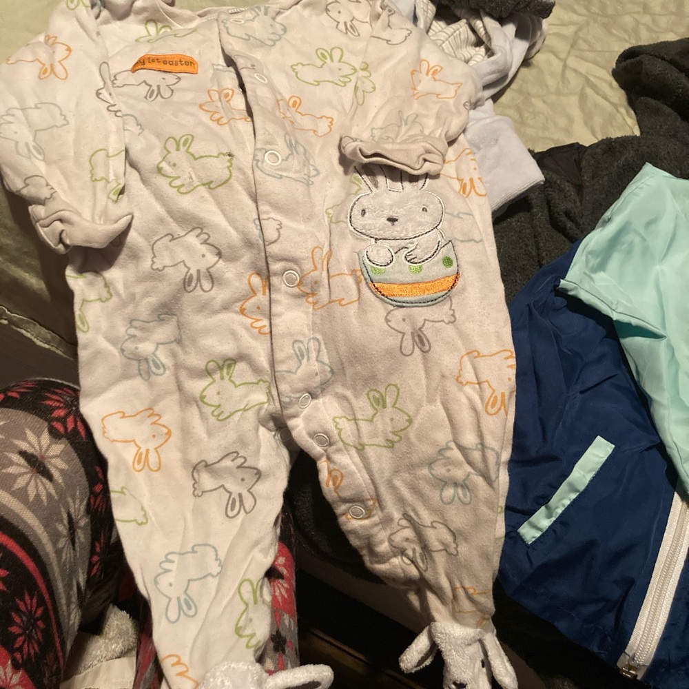 Just one year bunny footsie